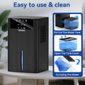Portable Mini Dehumidifier 2.2L Efficient Air Moisture Absorber