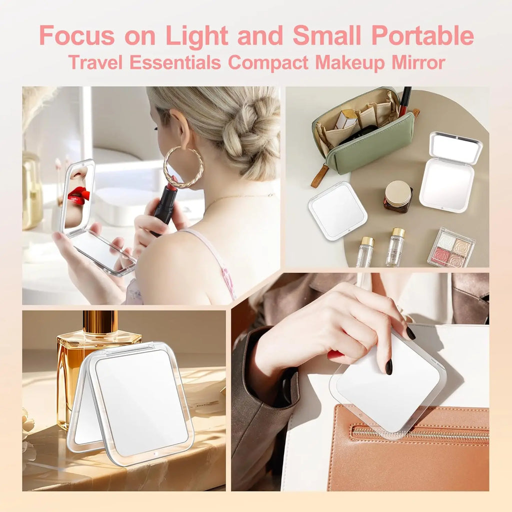Compact Makeup Mirror with 30X Magnifying Travel Folding