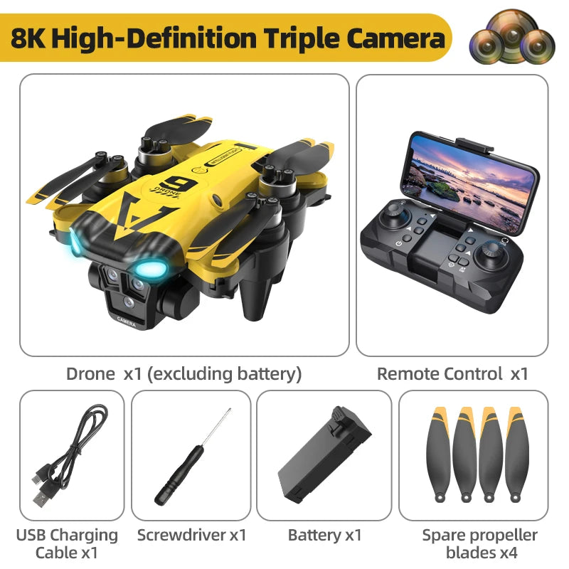 New B9 Pro RC Drone 4K 1080P Wide Angle Dual HD Camera Foldable Quadcopter WiFi FPV Altitude Hold