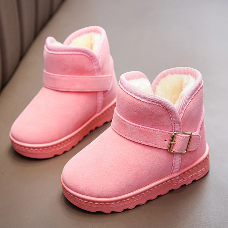 Children Snow Boots Winter Cute Warm Fashion Anti Slip Shoes Kids Boys Girls