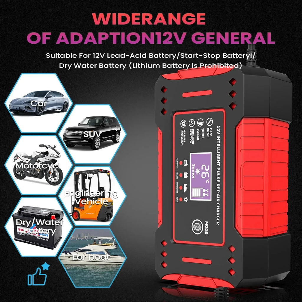 Charger Car and Motorcycle Battery Charging Unit Lead-Acid Battery Repair