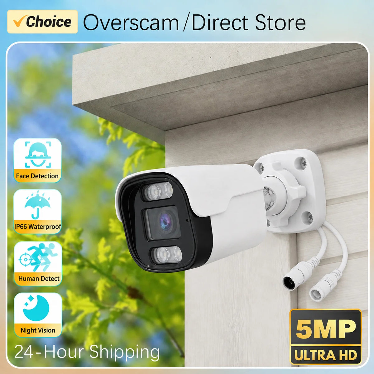 8MP 5MP AHD Camera High Definition Home Surveillance IP66 Waterproof