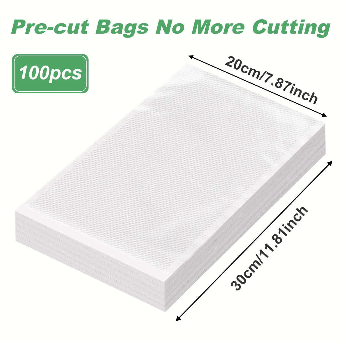 Vacuum Sealer Bags, Food Storage Pouches, Freshness Preservation for Kitchen, Compatible with Vacuum Sealer Machine Accessories