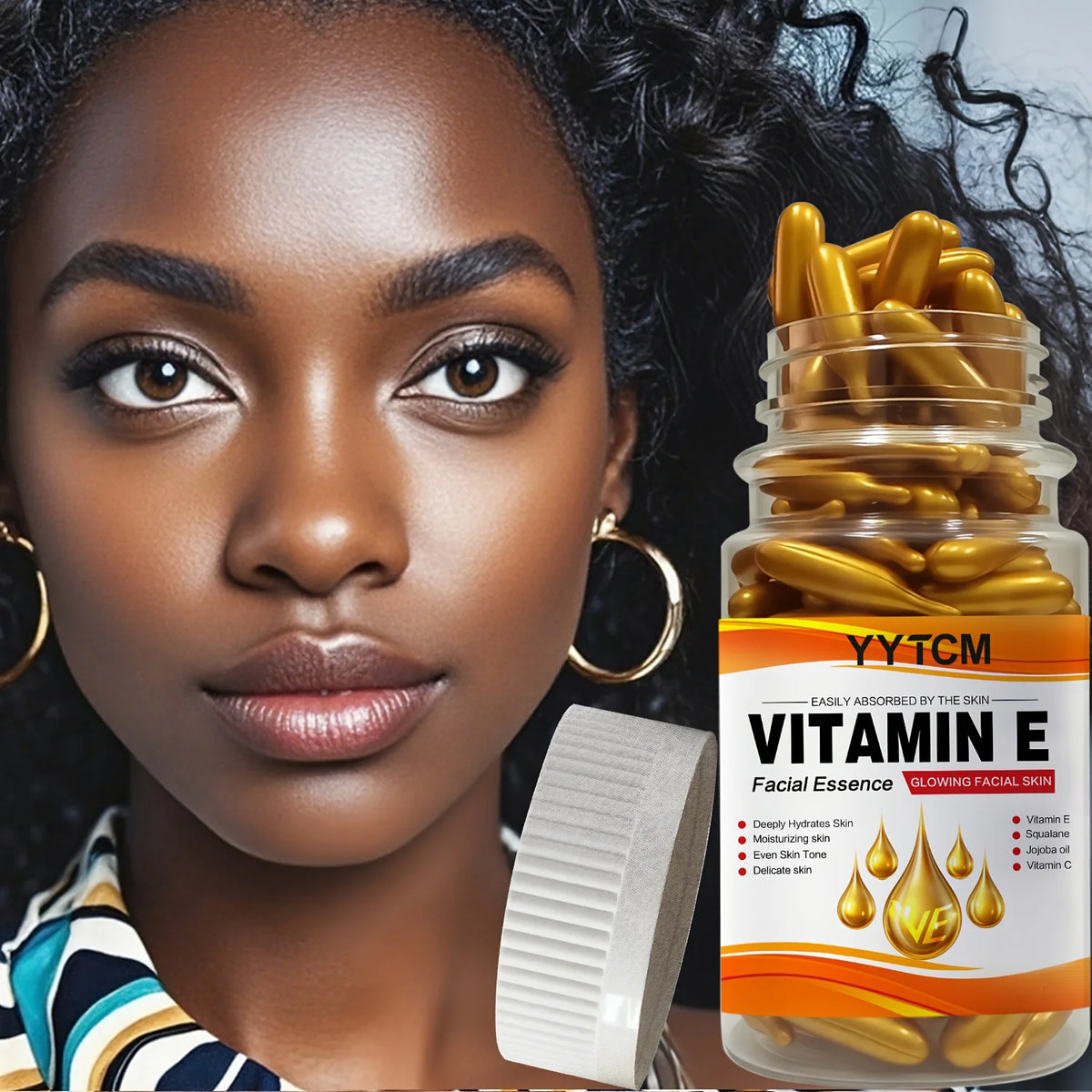 Vitamin E Deep Moisturizing Capsule Essence, hydrates and smooths the skin