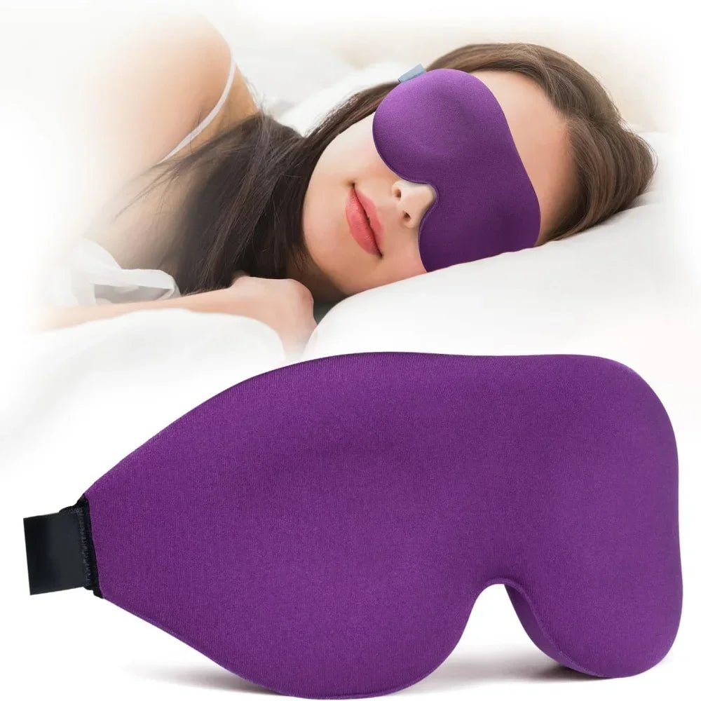 3D Contoured 100% Light Blocking Sleep Mask Ultra-Soft Skin-Friendly Breathable