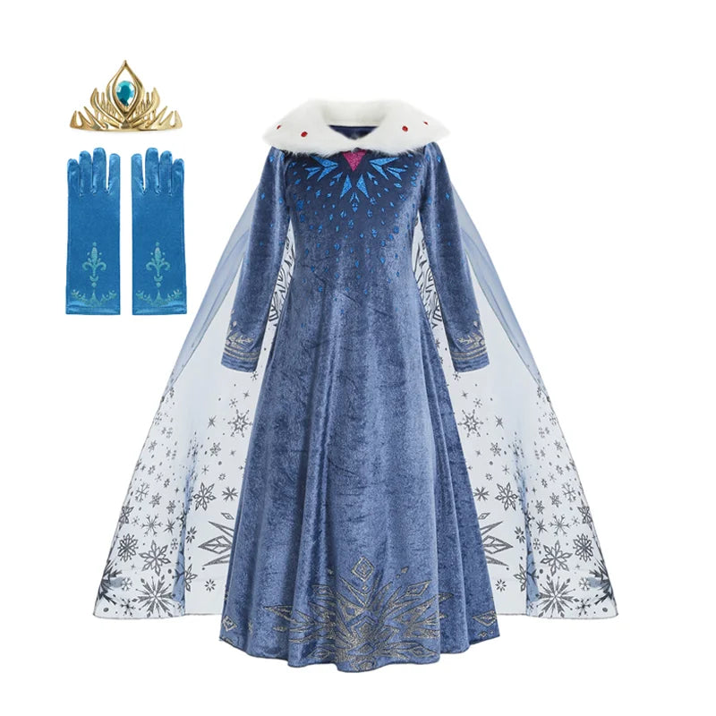 Elsa Dress for Girl Princess Birthday Party Winter Costume
