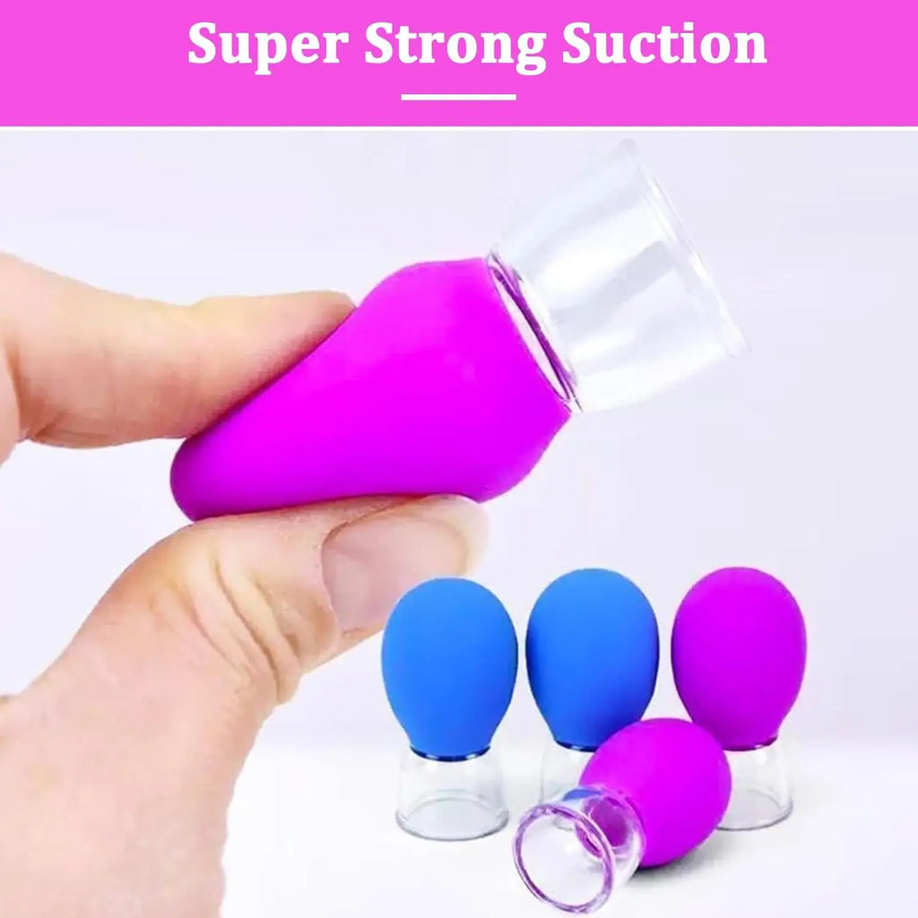4-piece compact facial cupping care set