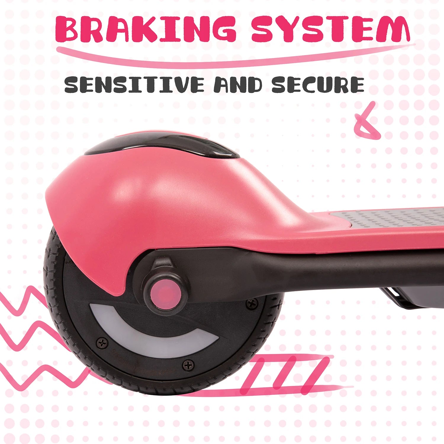 Sinaopus 6.5 Inch Kids Electric Scooter 110W, Foldable E-Scooter for Kids 6+, Bluetooth Music, LED Lights, 14km/h for Boys & Girls,Safe Riding for Children Scooter