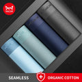 MiioW 4Pcs Organic Cotton Men Boxers Shorts Antibacterial Innerwear
