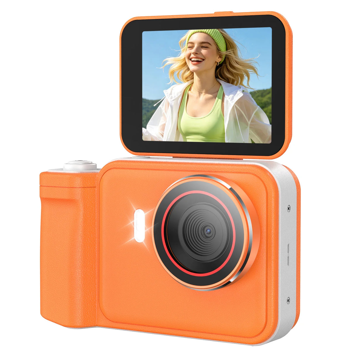 4K Digital Camera for Photography & Vlogging, 66MP Autofocus Camera with 180° Flip Screen, 10X Digital Zoom, 32GB TF Card Included, Type-C Rechargeable Compact Camera for Beginners, Travel & Everyday Use