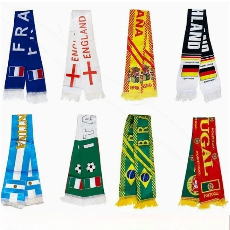 2026 Football Scarves: Brazil, Argentina, Germany, Spain, France, USA, Mexico, Canada