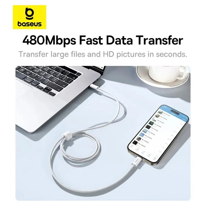 Baseus 100W Type C To USB C Cable For iPhone 18 17 16 Fast Charging