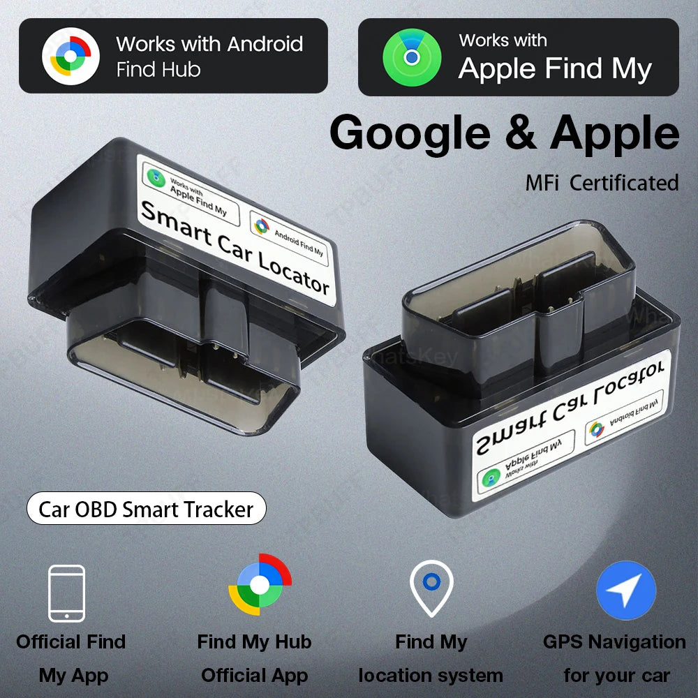Dual System Android & IOS Google Find My car OBD for iPhone Compatible with all car OBD locators Monitoring tracker Vehicle anti