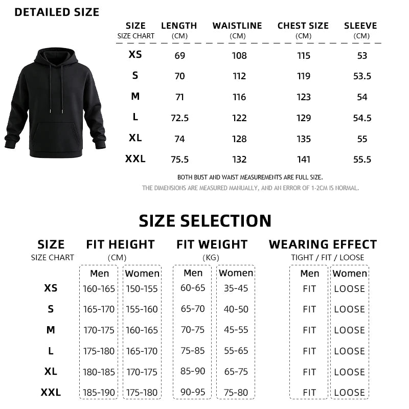 Heavyweight Hoodie Unisex Fleece Lined Pullover Hoodie For Casual/Warm