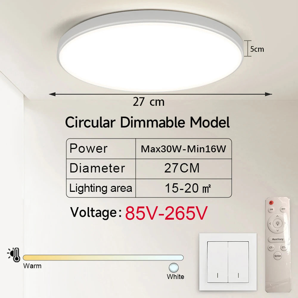 Modern Ceiling Lamp With Remote Control Room Decor Dimmable RGB LED Ceiling Light Fixture For Living Room Bedroom Corridor