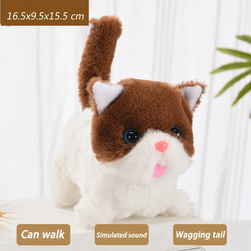 New Walking Kitty Plush Toy Electric Interactive
