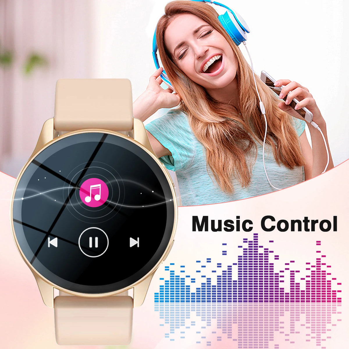 Smart Watch, Wireless Call/Dial, Multi-Sport Mode, Multiple APP Reminders