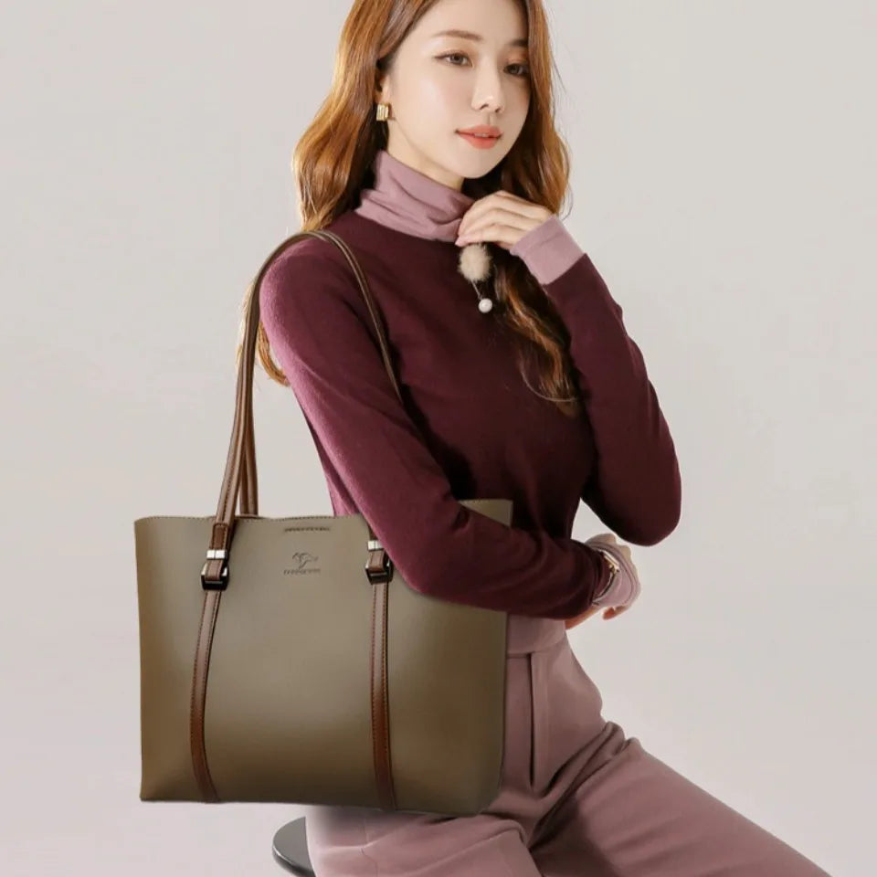 Large Capacity Shopping Bag for Daily Commuting Hand Bags Luxury Shoulder Bags High Quality Leather Hnadbags Caual Tote Sac
