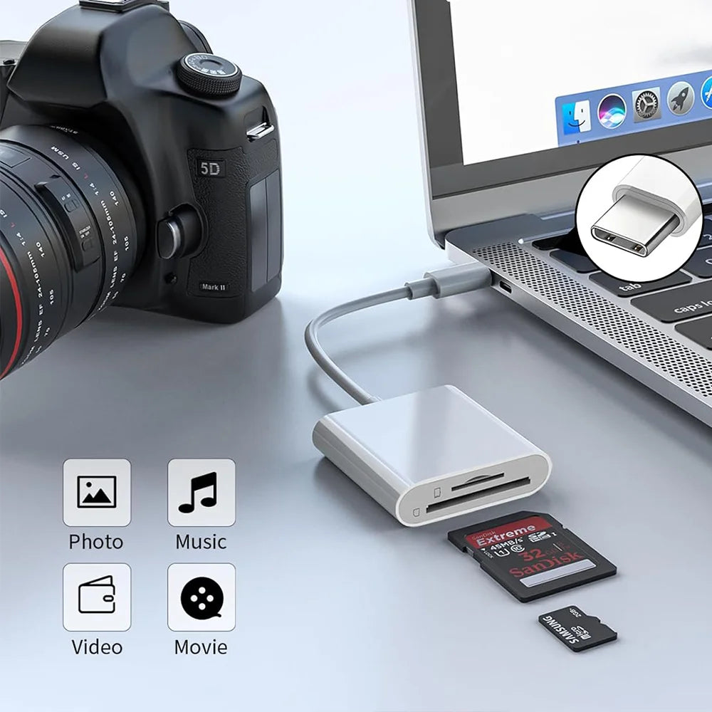 2 in 1 OTG Type C Card Reader USB Flash Drive SD TF Cardreader