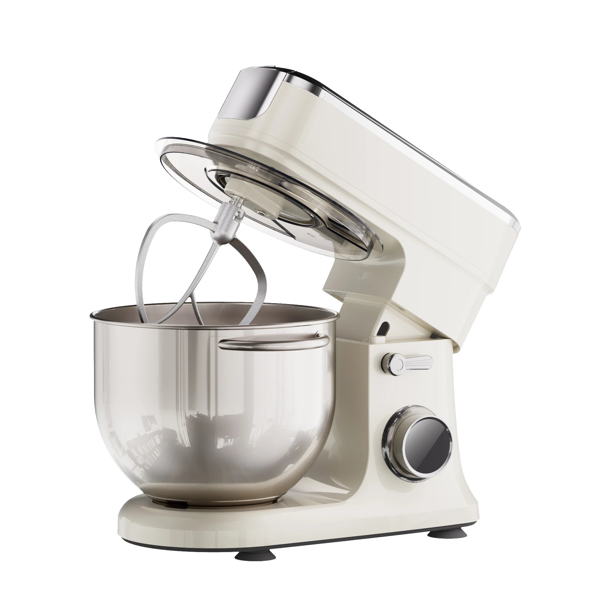 BioloMix 1200W Stand Mixer, 7L Food Mixers for Baking, with Dough Hook, Whisk & Beater, Meat Grinder Attachment