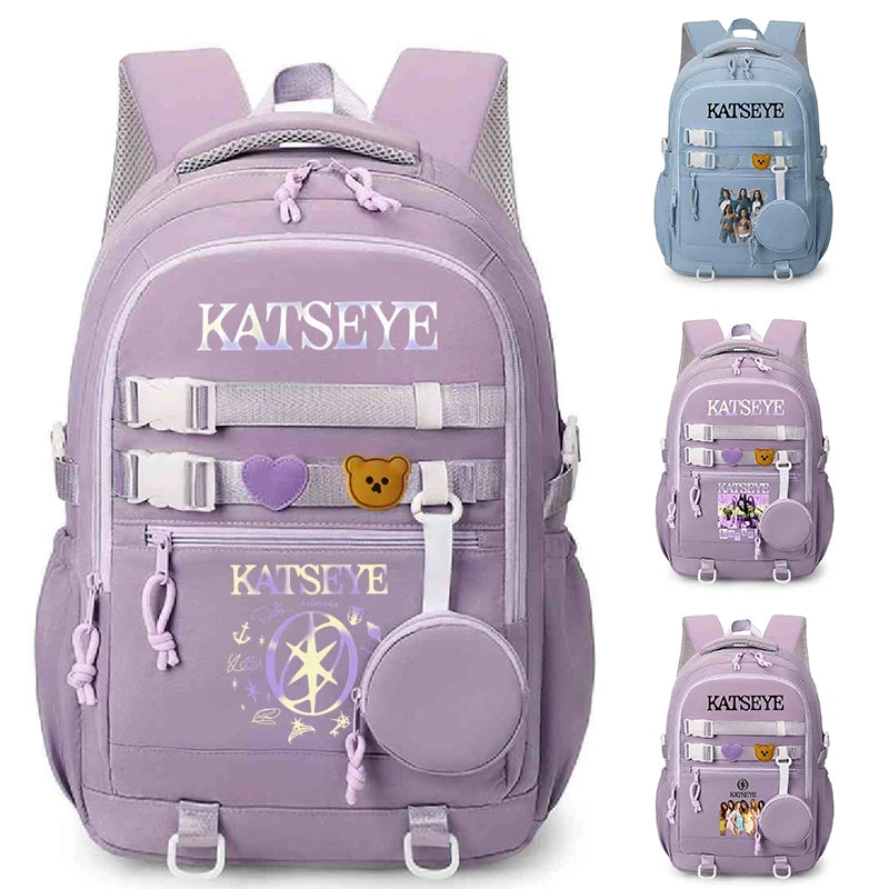 Y2K Girl Group Katseye Graphic School Backpacks for Women Girls