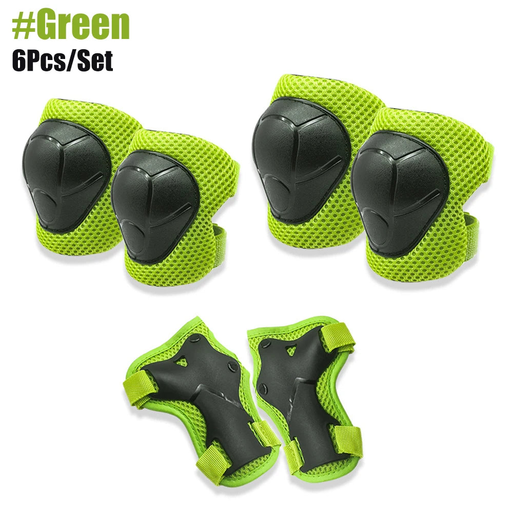 6PCS/Set Kids Knee Pads Elbow Pads Wrist Guard Protective