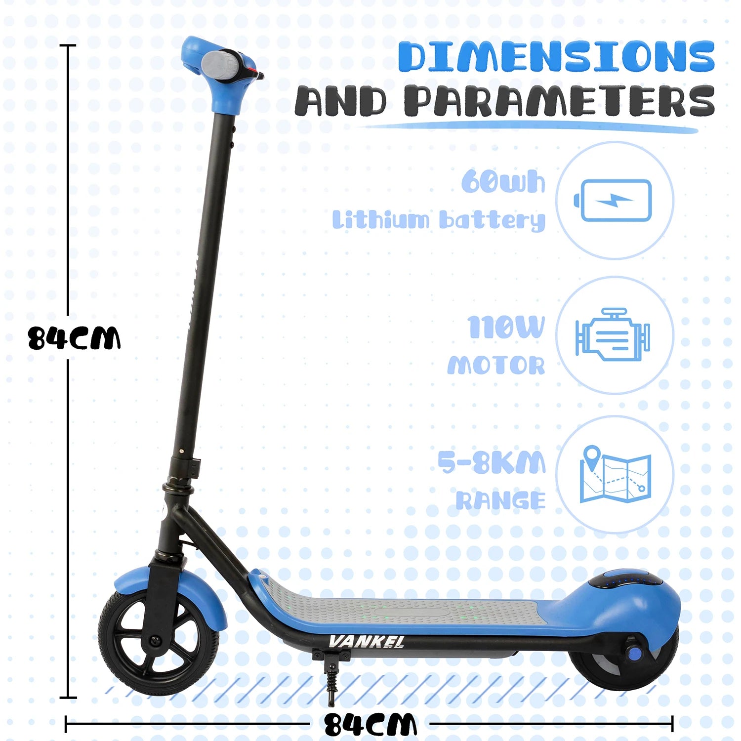 Sinaopus Electric Scooter for Kids Ages 6-12, 6.5 inch Children E-scooter with Blutooth Music Max Speed 14km/h  Electric Car