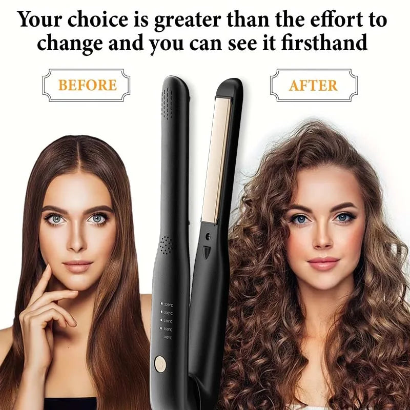 Professional Hair Straightener - Ionic Flat Iron with Negative Ions Men's Hair Styler, Anti-Scald Handle for Frizz-Free Styling