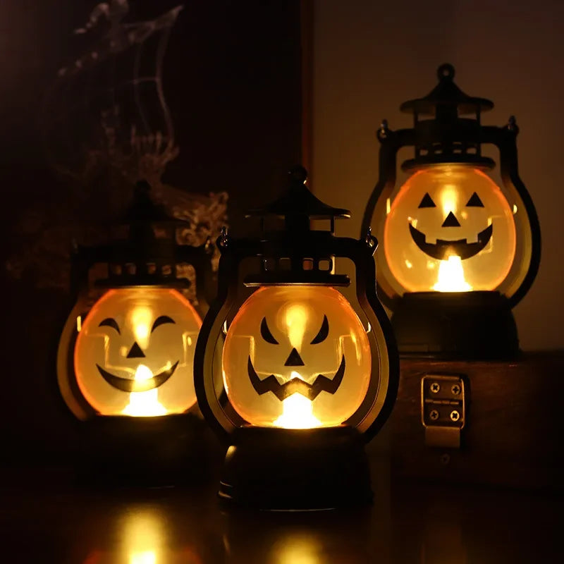 Halloween Pumpkin Ghost Face Lamp Portable Skull Decoration