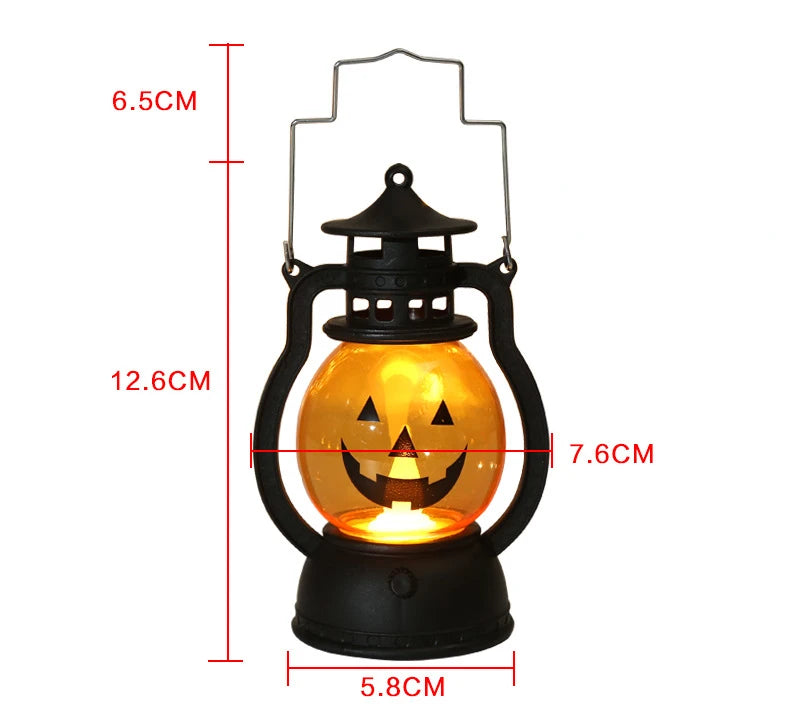 Halloween LED Hanging Pumpkin Lantern Light Ghost Lamp