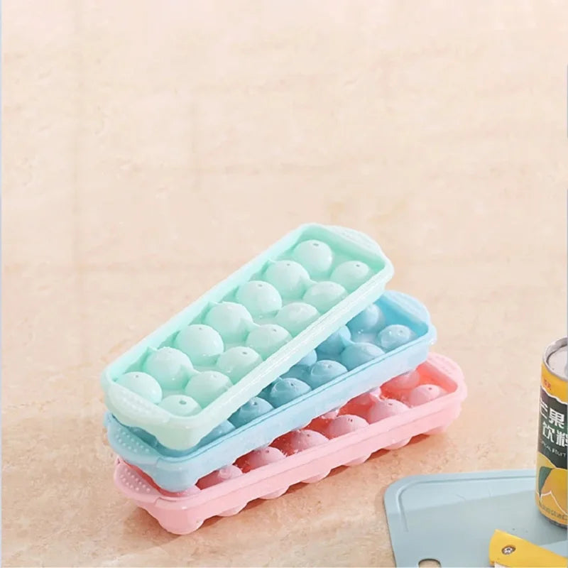 3D Round Balls Ice Plastic Molds DIY Cube Tray Silicone Molds