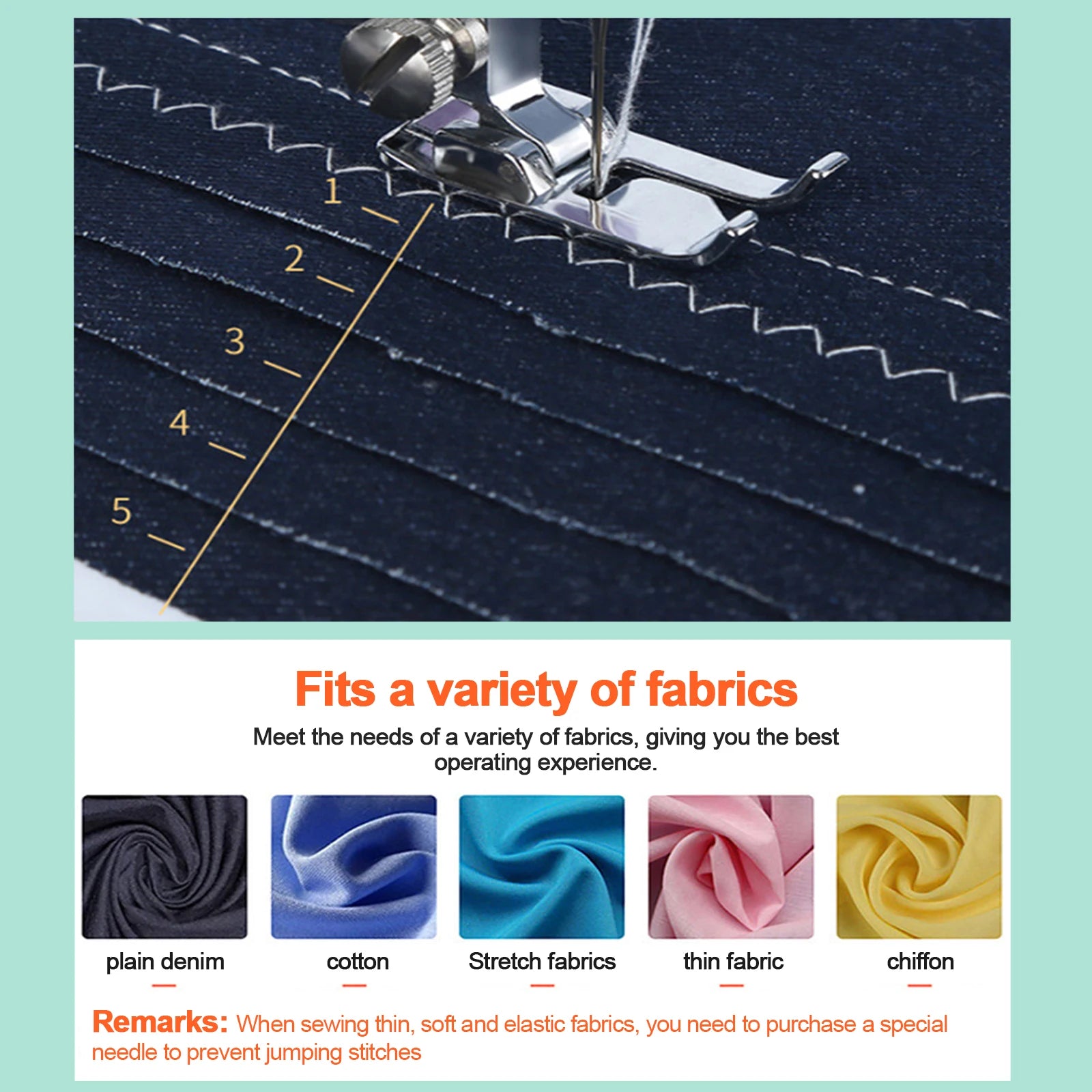 FHSM-50512 Stitches Electric Sewing Machine Mini Household Double Thread Sewing Machine  Replaceable presser foot design