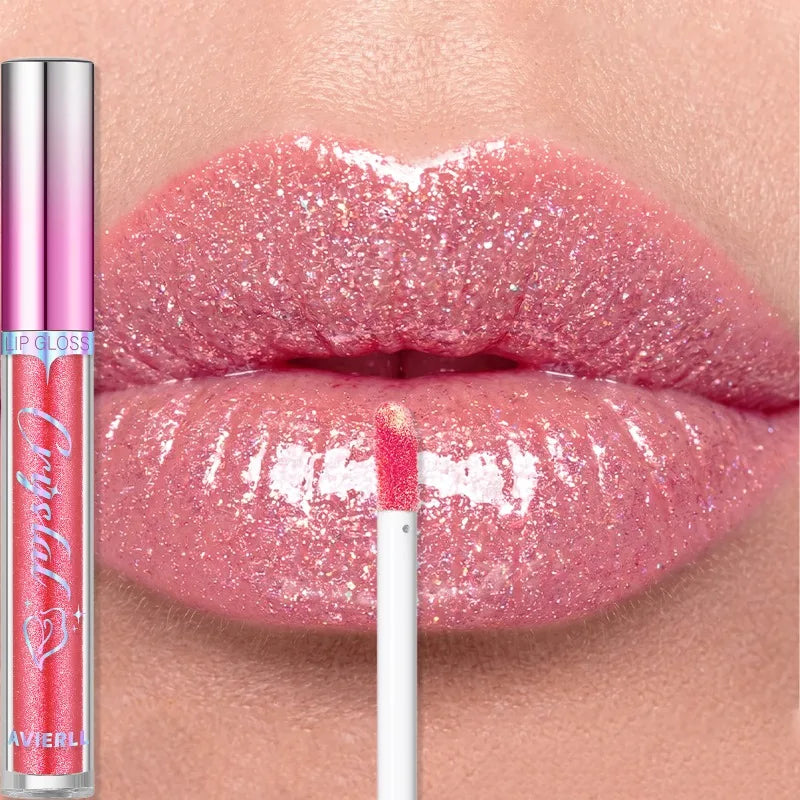 8 Colors Glitter Shimmer Lip Gloss Moisturizing Long Lasting Diamond