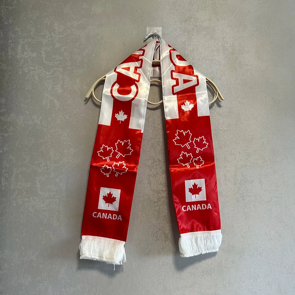 Sky Flag 2026 Canada Scarf 14x135cm Double-sided Printed Satin