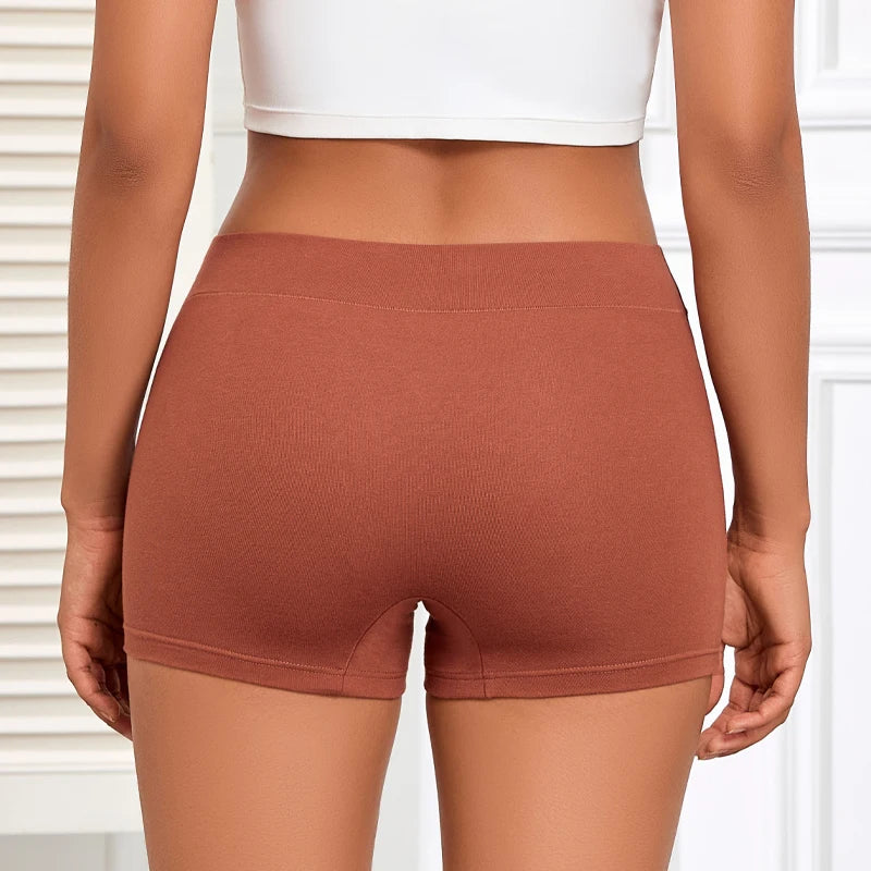 3Pcs/Set Women S-XXL Cotton Sports Boyshorts Panties Seamless