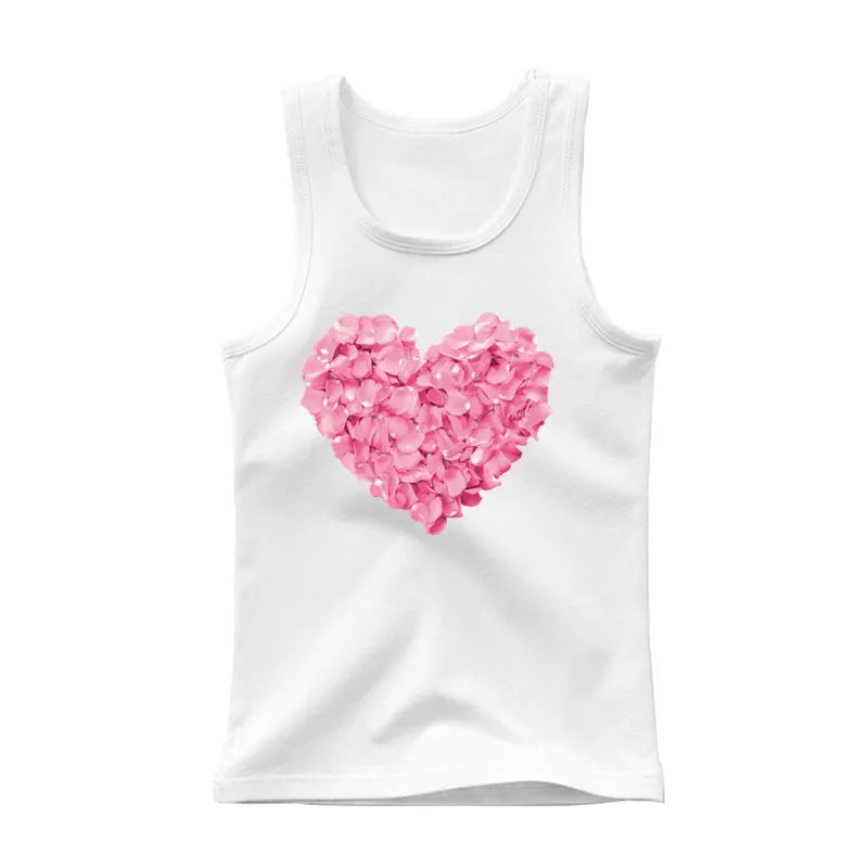 Girls Kawaii Ocean Princess Tanks Kids Sleeveless O-Neck Summer T-Shirt New Catoon Vest Top for Toddler Kids