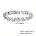 Paperclip Chain Bracelet 14K Gold Plated Cubic Zirconia Watch Strap Chunky Link Adjustable Stackable Jewelry For Women Girl Gift