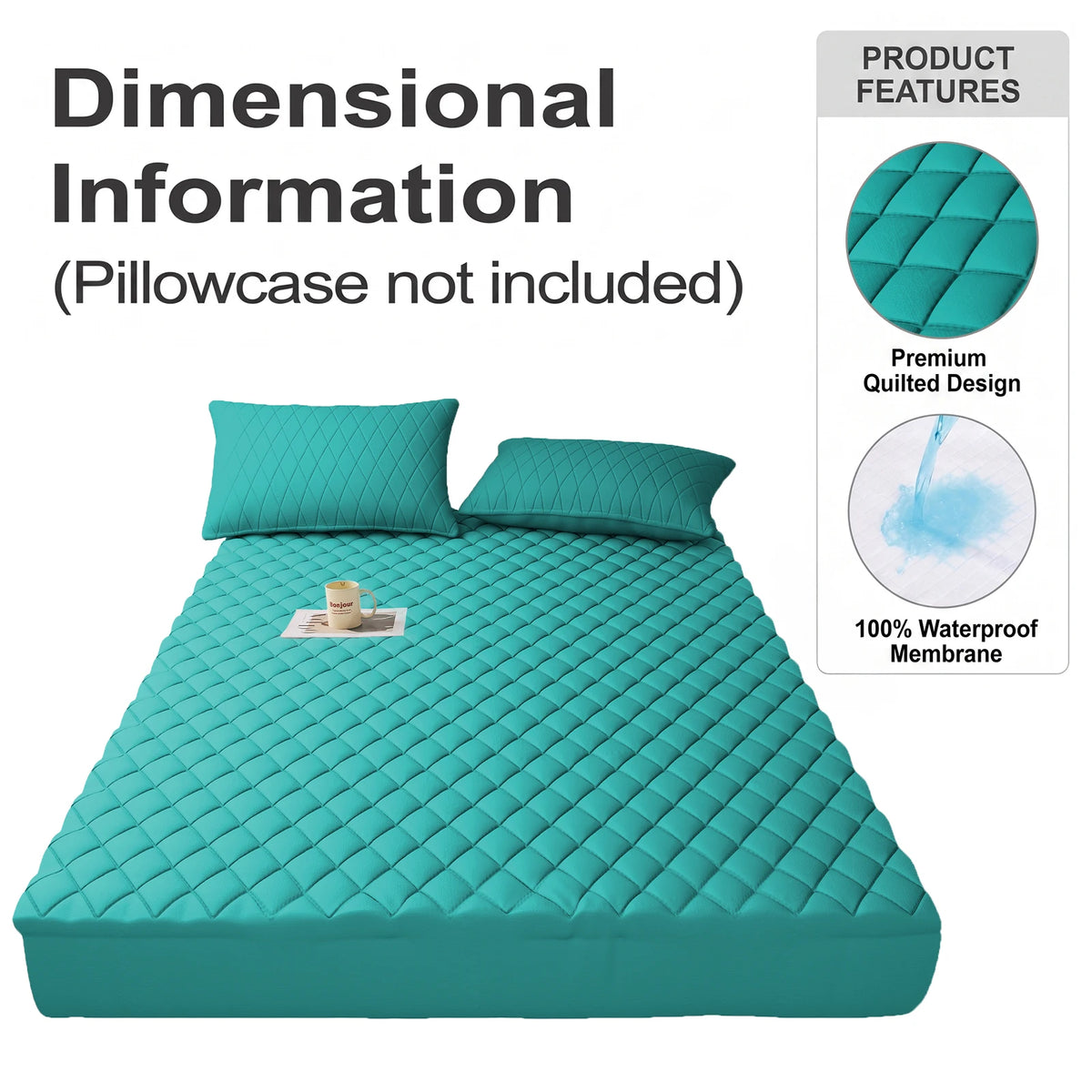 1Pc Waterproof Mattress Protector, thickened skin-friendly