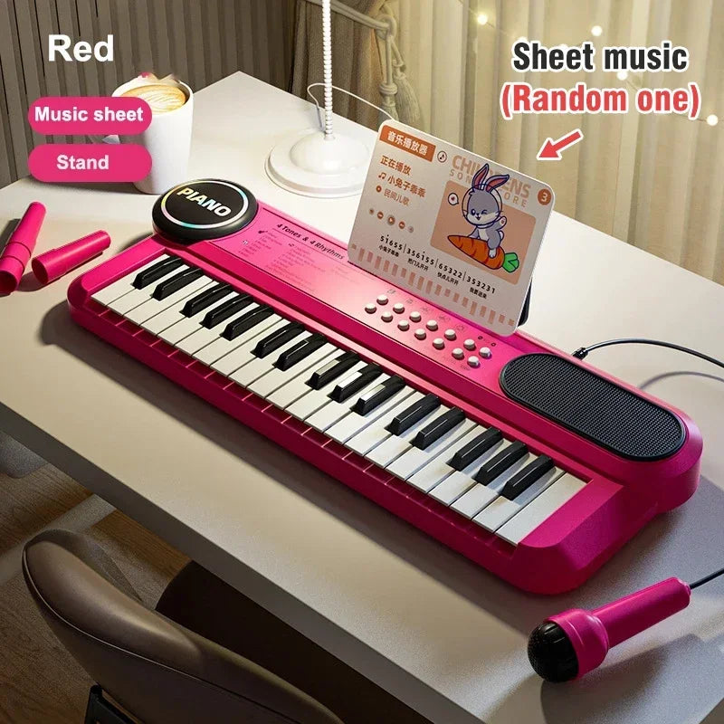 Kids Electric Piano 37 Baby Keyboard with Microphone Singing Songs