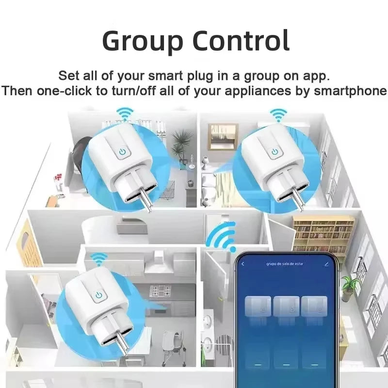 16A/20A Smart Plug WiFi Socket EU With Power Monitor Timing Function