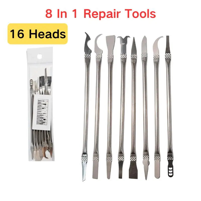 CPU Chip Adhesive Removal 8Pcs IC Repair Tools C-Chip Removal Pry Knife For Mobile Phone Motherboard Precision Scraper Knife Kit