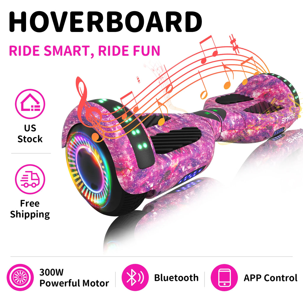 SIMATE P6 Hoverboard, 6.5" Self Balancing Scooter