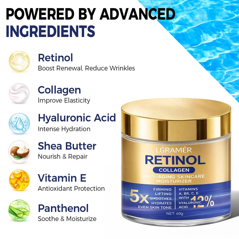 Retinol & Collagen Face Cream 30g/60g, Anti-Aging