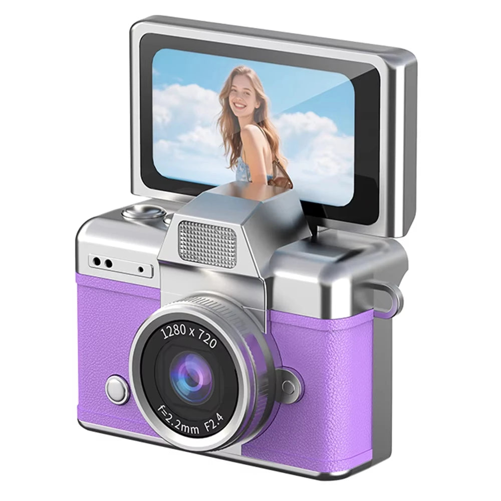 Ourlife Thumb Keychain Camera 1.47 Inch Flip Screen Retro CCD Mini Digital Camera HD Very Small Camcorder Video Recorder