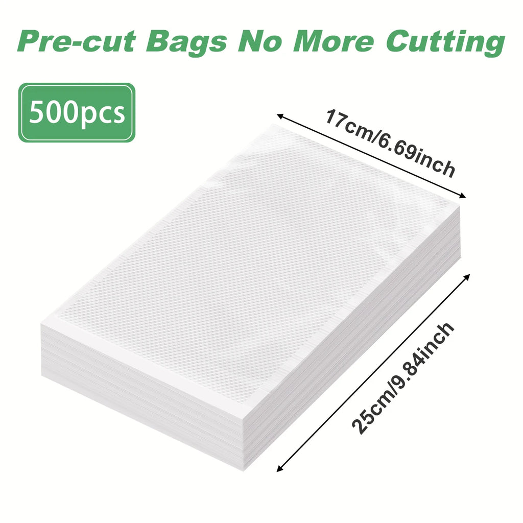 Vacuum Sealer Bags, Food Storage Pouches, Freshness Preservation for Kitchen, Compatible with Vacuum Sealer Machine Accessories