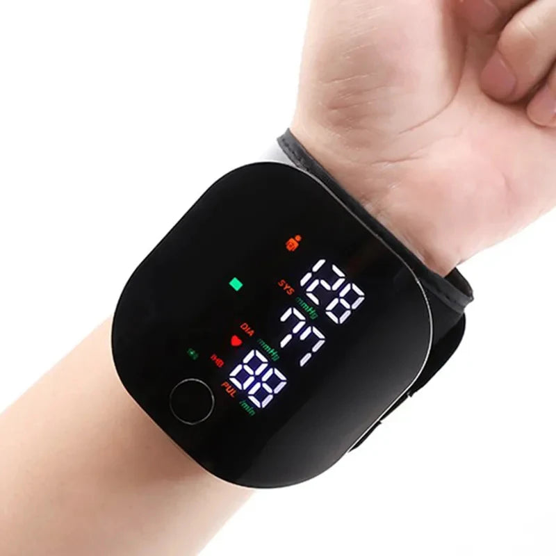 Rechargeable Digital Wrist Blood Pressure Monitor Sphygmomanometer