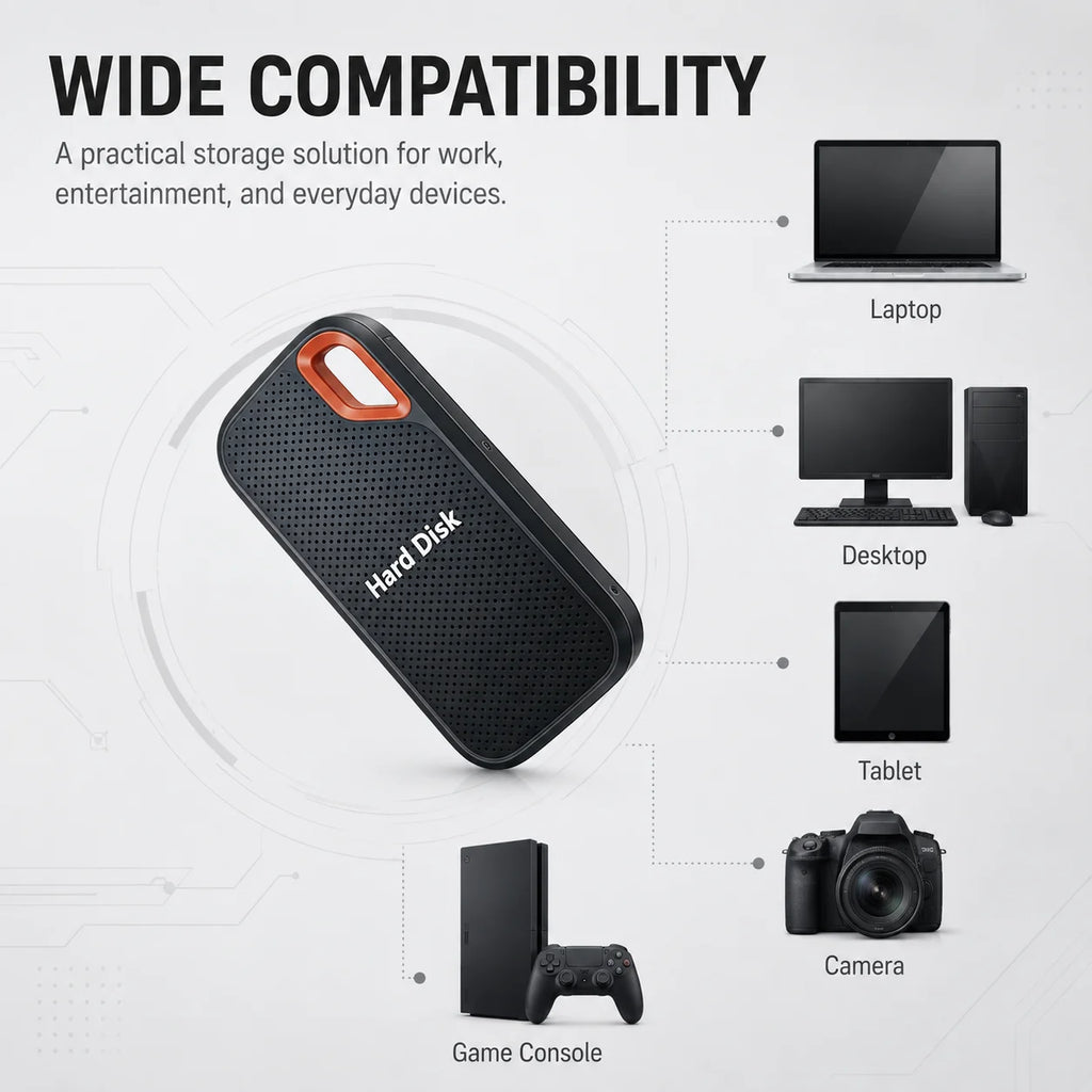 1TB 2TB High Speed External Hard Disk USB 3.1