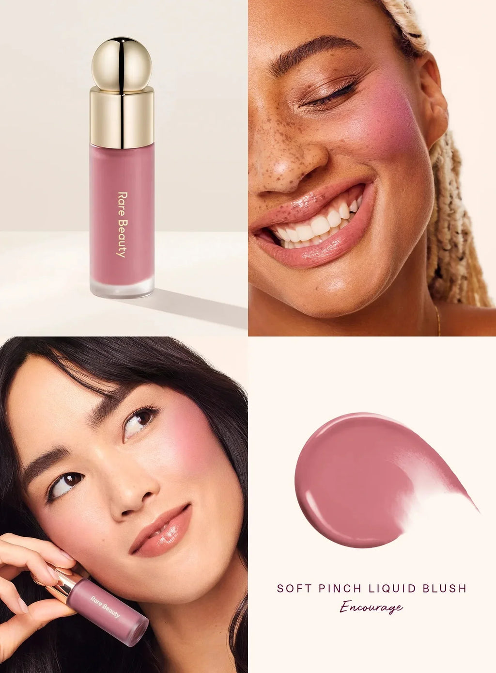 Rare Beauty Soft Pinch Matte Bouncy Cushiony Cream-to-powder Blush Airy and Lightweight Makeup Positive Light Liquid Luminizer
