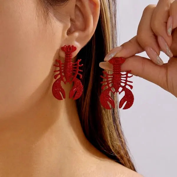 New Bohemian Lobster Pendant Necklace for Women Ocean Style Animal Lobster Beaded Choker Summer Beach Party Charm Jewelry Gifts
