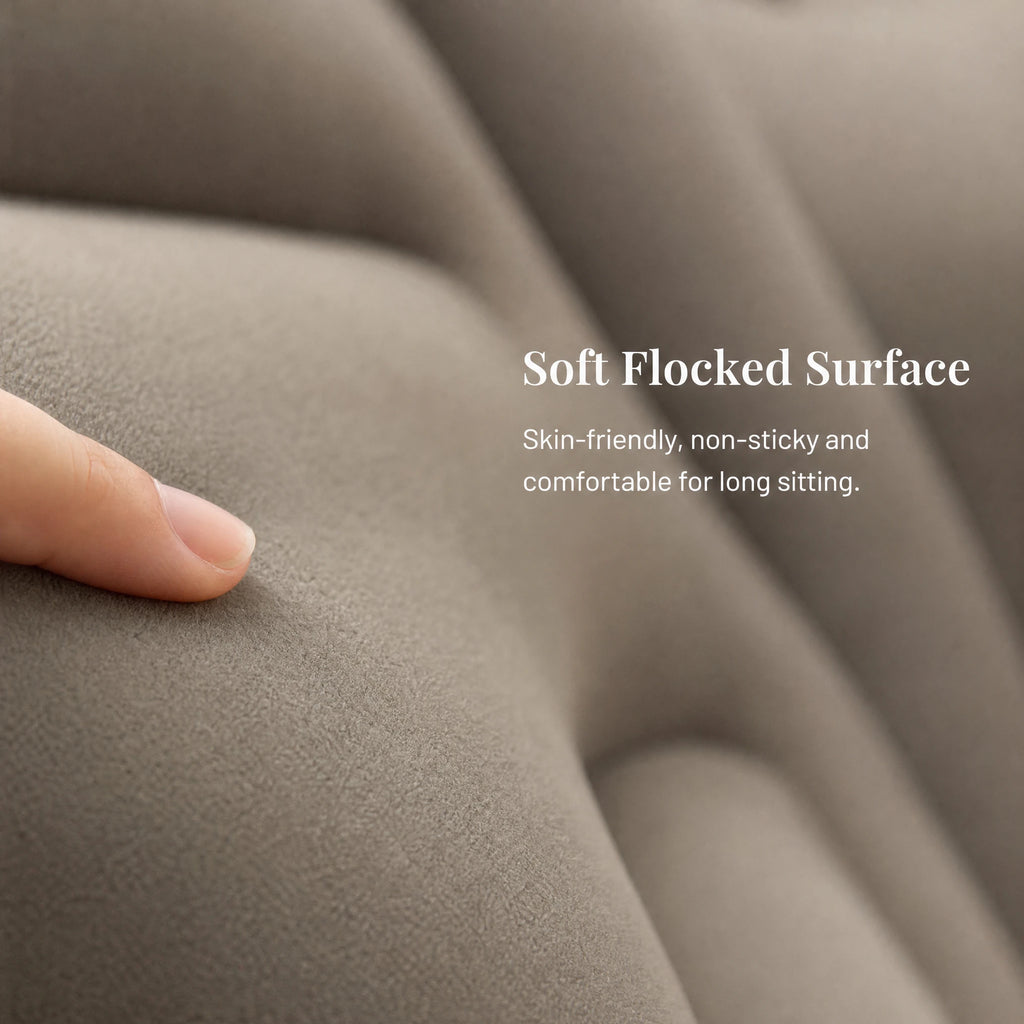 2 IN 1 Flocked PVC Inflatable Sofa Set with Stool Foldable Lazy Lounge